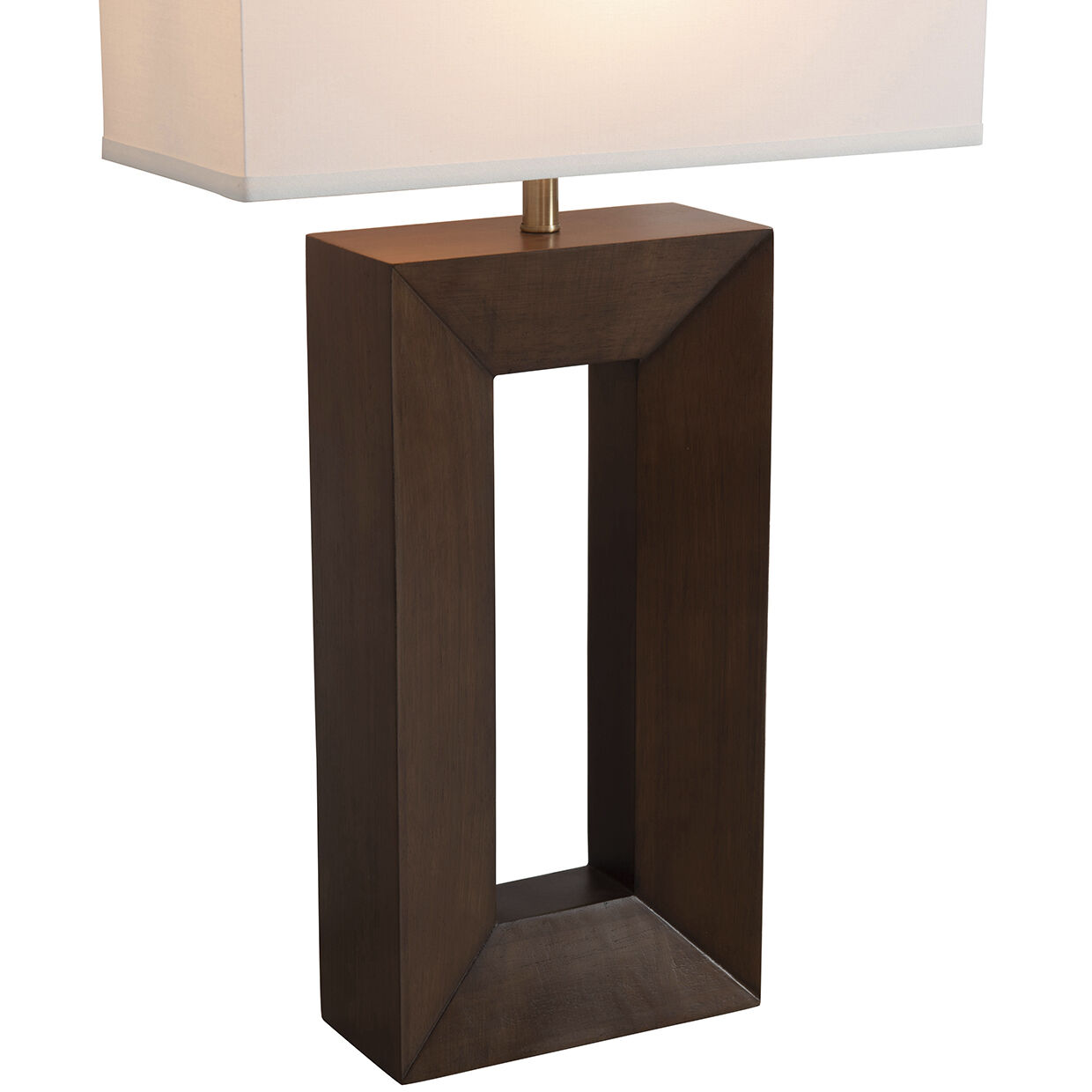 Julie 30 inch 23.00 watt Dark Walnut Wood and Weathered Brass Standing Table Lamp Portable Light